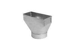 GRAY METAL 110R-12X4X7 DUCT BOOTS