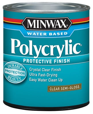 MINWAX Minwax 244444444 Polycrylic Semi Gloss Clear 0.5 Pint