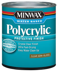 MINWAX Minwax 244444444 Polycrylic Semi Gloss Clear 0.5 Pint