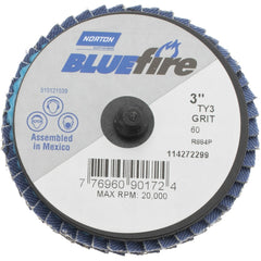 NORTON Norton 77696090172 Flap Disc 60 Grit Zirconia Alumina Type 27
