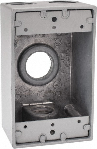 THOMAS & BETTS Thomas Betts DIH4-2-LM Aluminum Outlet Box 1 Gang