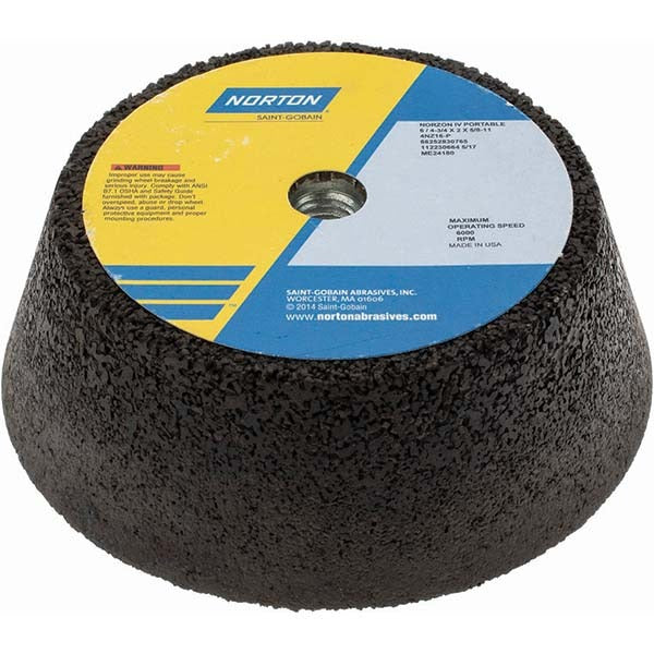 NORTON Norton 66252830765 Type 11 Snagging Wheel 6in 16 Grit