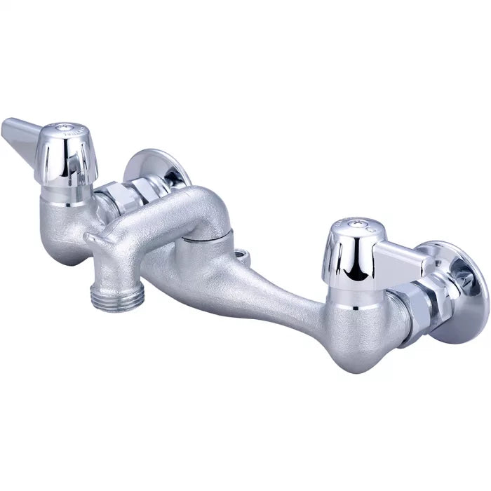 CENTRAL BRASS Central Brass 0051-URC Two-Handle Wall-Mounted Service Sink Faucet