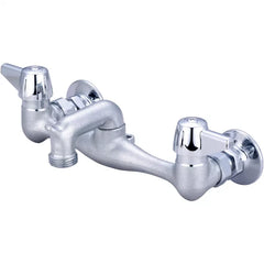 CENTRAL BRASS Central Brass 0051-URC Two-Handle Wall-Mounted Service Sink Faucet