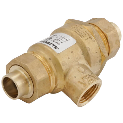 WATTS Watts 0061952 Series 9D 1/2 in. Brass Union Solder x Socket Weld Backflow Preventer