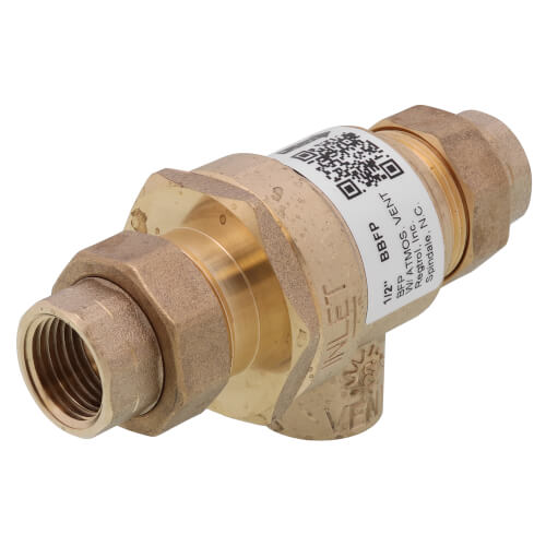 WATTS Watts 0063190 Series BBFP 1/2 in. Brass Union FNPT Backflow Preventer