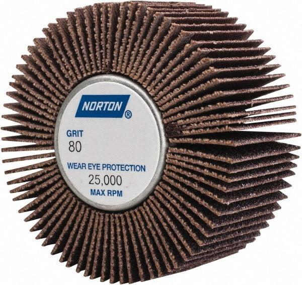 NORTON Norton 63642502647 Mounted Flap Wheel 80 Grit 2 in