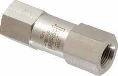 PARKER Parker 6F-C6L-1-SS Inline Check Valve 3/8 in Fnpt Ss