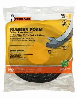 FROST KING Thermwell R516H High Density Foam Weatherstrip Tape