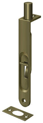 DELTANA Deltana 6FBR5 Flush Bolt Heavy Duty Round Antique Brass