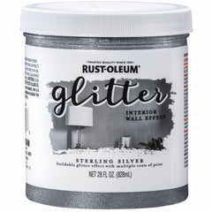 RUST-OLEUM Rust-oleum 360219 Brushable Glitter Paint Silver 1 Qt
