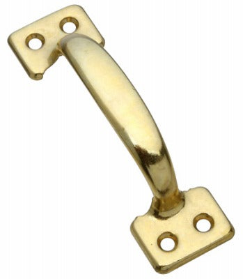 NATIONAL HARDWARE National Mfg N116-558 Window Sash Lift 4 in Bright Brass