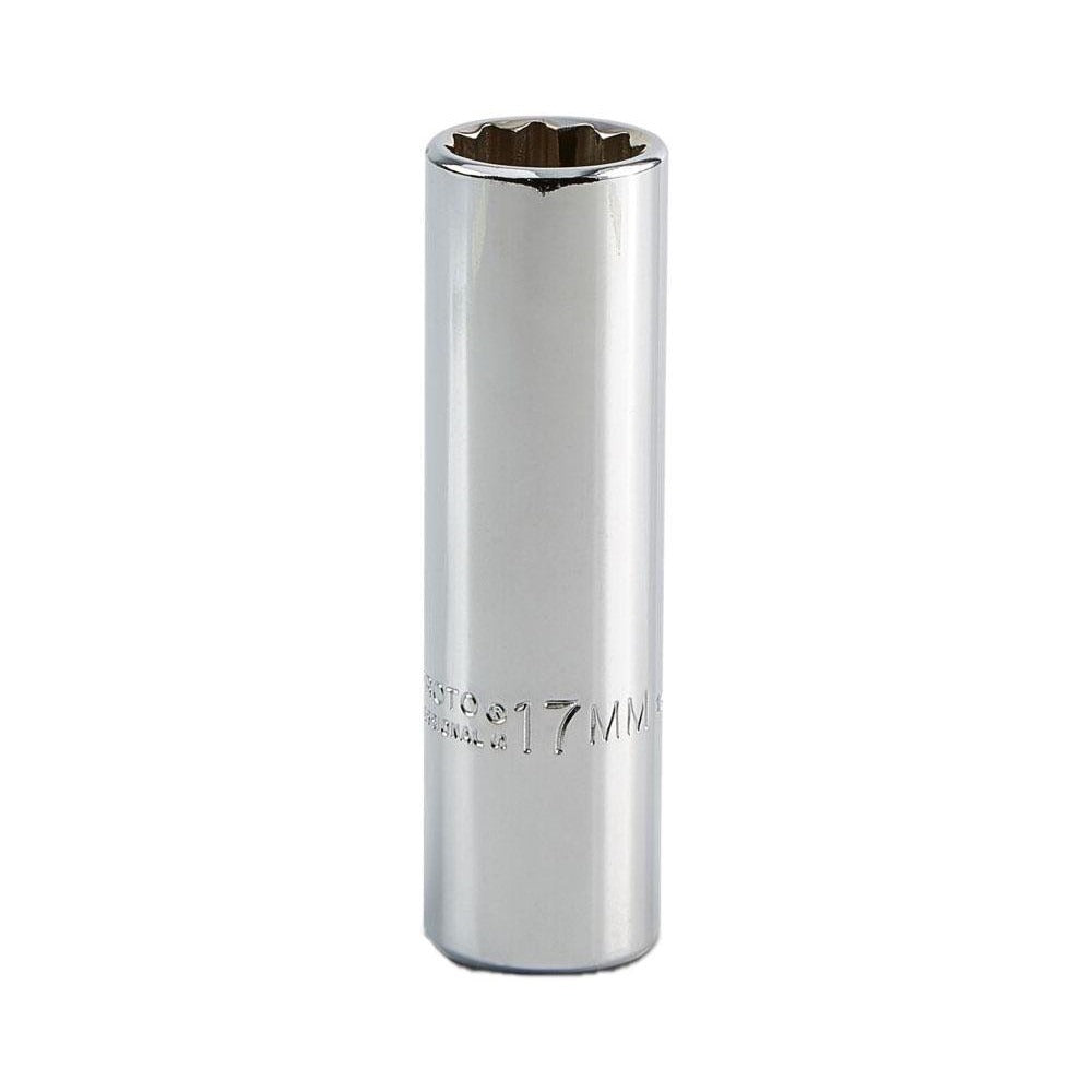 PROTO Proto J5317M Deep Hand Socket 17mm 12-point 1/2 Drive