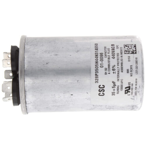 NORDYNE Nordyne 01-0096 35/5 MFD Round Capacitor 440V