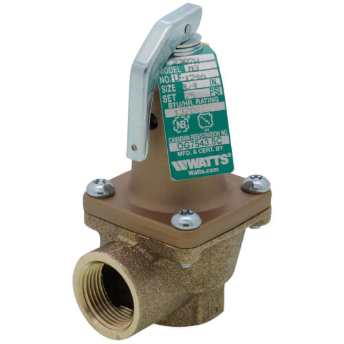 WATTS Watts 0121470 Series LF174A 3/4 in. Cast Copper Silicon Alloy FNPT 75 psi 250F Relief Valve