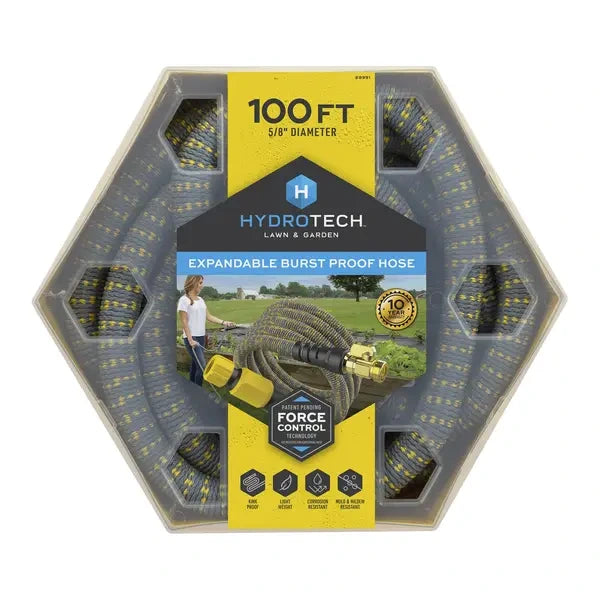 HYDROTECH Hydrotech 8991C3 5/8 in. x 100 ft expandable burst-proof garden hose (100 ft)