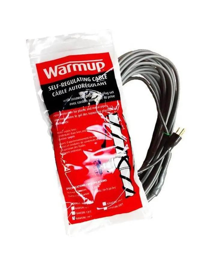 WARMUP Warmup NAMSRK-75FT Self-Regulating Heater Cable Kit Pre-Terminated With Plug 120V 75 Ft.