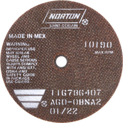 NORTON Norton 66252835164 Cutoff Wheel 6in Aluminum Oxide 60 Grit