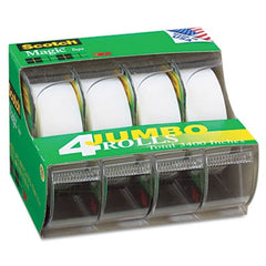 3M 3M MMM4105 Scotch Nonyellowing Magic Tape Dispenser 0.75 in x 25 ft 4 Pack 4105