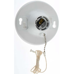 LEVITON Leviton 8827-CW1 Pull Chain Lamp Holder 660W 250V Medium Base