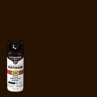 RUST-OLEUM Rust-oleum 376890 Stops Rust 5-in-1 Spray Paint Gloss Dark Walnut