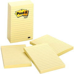 3M 3M MMM6605PK Post-it Lined Notes 4 x 6 (5 Pads/Pack)