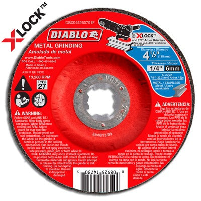 DIABLO Freud DBX045250701F X-lock Metal Grinding Disc 10 Pack