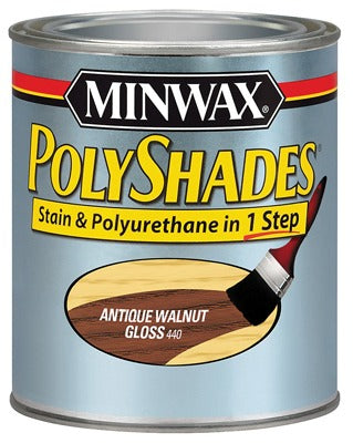 MINWAX Minwax 214404444 Polyshade Gloss Antique Walnut 0.5 Pint