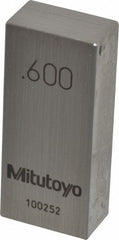 MITUTOYO Mitutoyo 611196-531 Steel Gage Block 0.6 in Grade 0