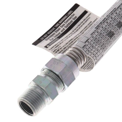DORMONT Dormont 0240146 Model 30-3131-36 1/2 ID (5/8 OD) Stainless Steel Gas Connector 1/2 MIP x 1/2 MIP 36 Length