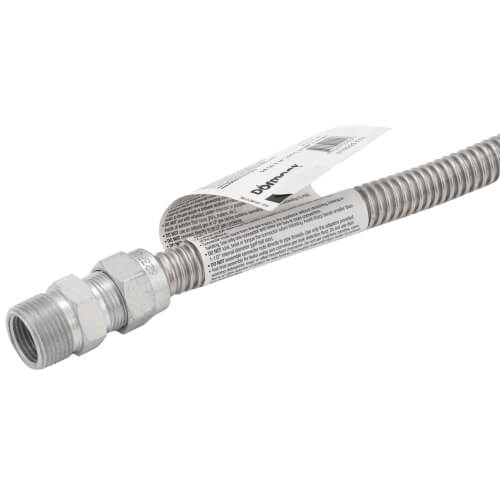 DORMONT Dormont 0240501 Model 30-4141-24 1/2 ID (5/8 OD) Stainless Steel Gas Connector 3/4 MIP 24 Length