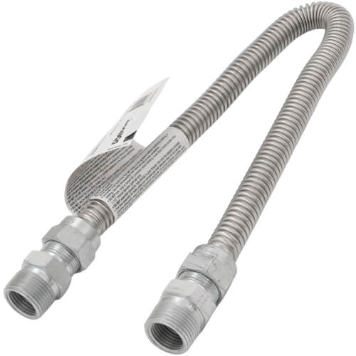 DORMONT Dormont 0240501 Model 30-4141-24 1/2 ID (5/8 OD) Stainless Steel Gas Connector 3/4 MIP 24 Length