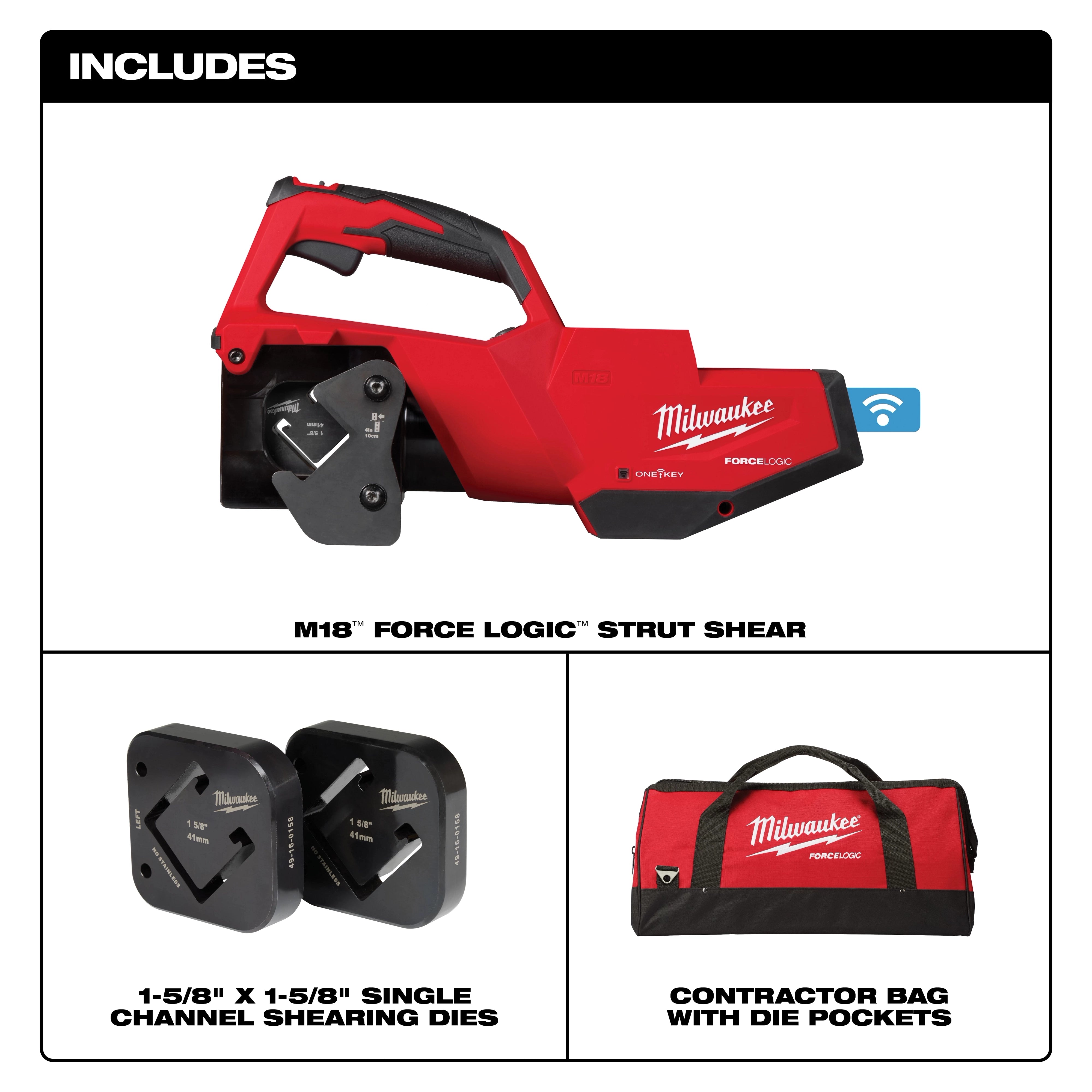 MILWAUKEE Milwaukee 2933-20 M18 FORCE LOGIC Single Channel Strut Shear