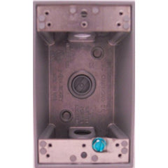 MULBERRY METAL PRODUCTS Mulberry Metal Products 30203 1-Gang Weatherproof Box with Mounting Lugs (3-1/2 in hubs) R-Dot IH3-1-LM