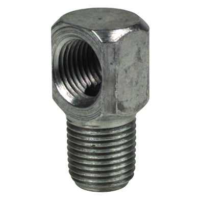 ALEMITE Alemite 44701 Elbow Body Adapter 90 Degree Angle OAL 1 Shank Length 7/16 1/8 Female NPTF 1/8 Male PTF SAE Short