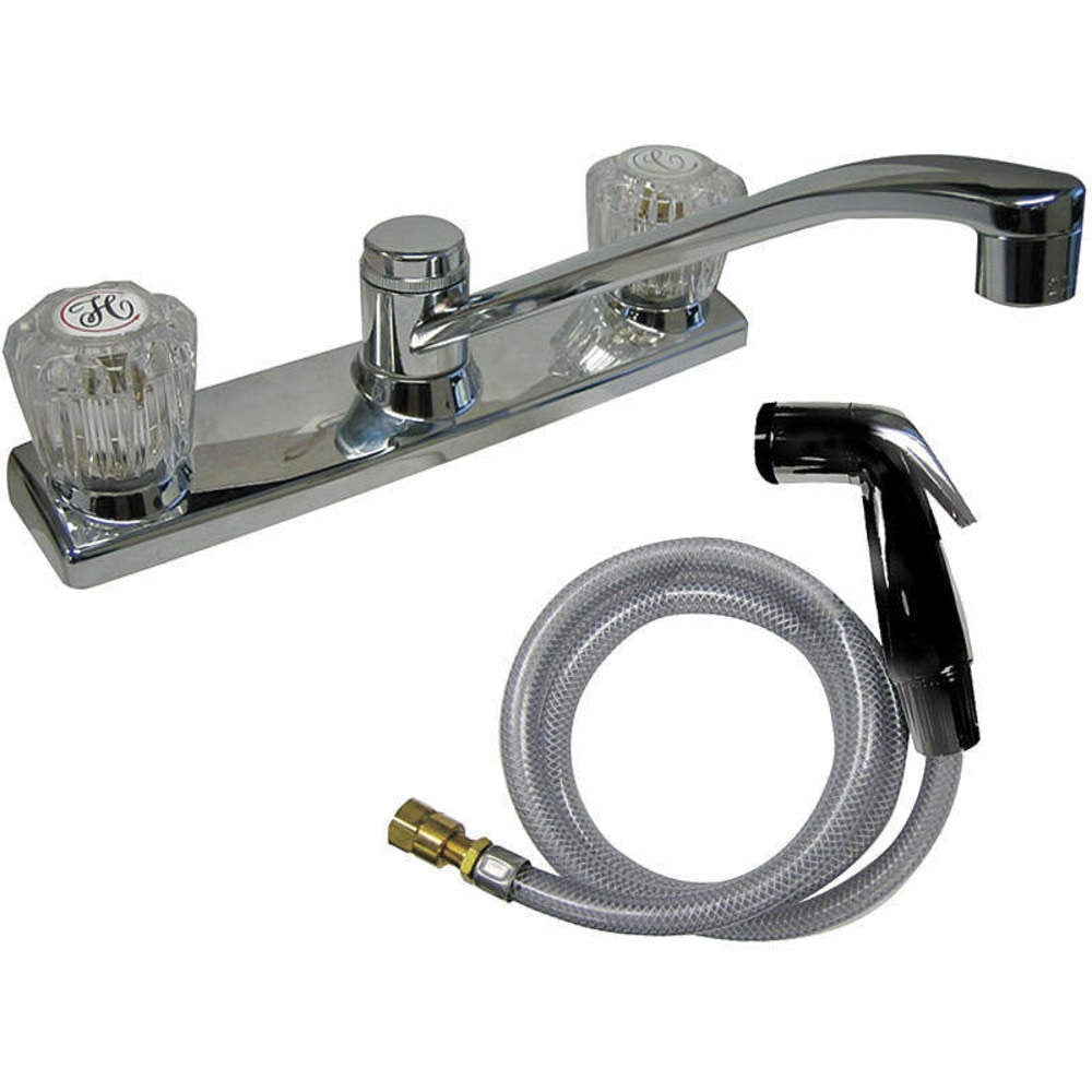 KISSLER Kissler 77-1206 Two Handle Kitchen Faucet with Side Spray (8 in) Replacement 11-1746