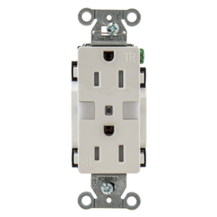 Hubbell Wiring Device-Kellems DR15NLWH HCI DR15NLWH TAMP RES, DECO FACE, N 15A 125V