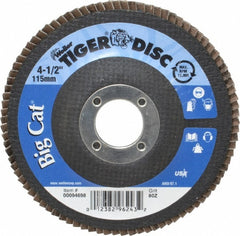 WEILER Weiler 96243 Flap Disc 80 Grit 4.5 Inch Type 27 Zirconia Alumina