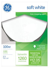 GE G E Lighting 49781 100W White Globe Bulb Medium Base