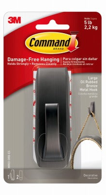 3M 3M Company MR03-ORB-ES Large Metal Hook Oil Rubbed Bronze