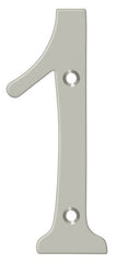 DELTANA Deltana RN4-1U15 4 Inch Brass Address Number Satin Nickel