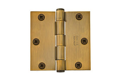 EMTEK Emtek 91013US7 Square Steel Hinge Pair 3.5x3.5 French Antique Brass