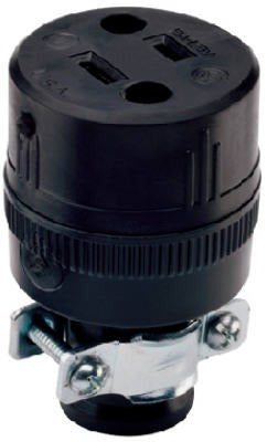 LEGRAND Pass Seymour 224CC10 Connector 15A 125V Nema 1-15R Black 10PK