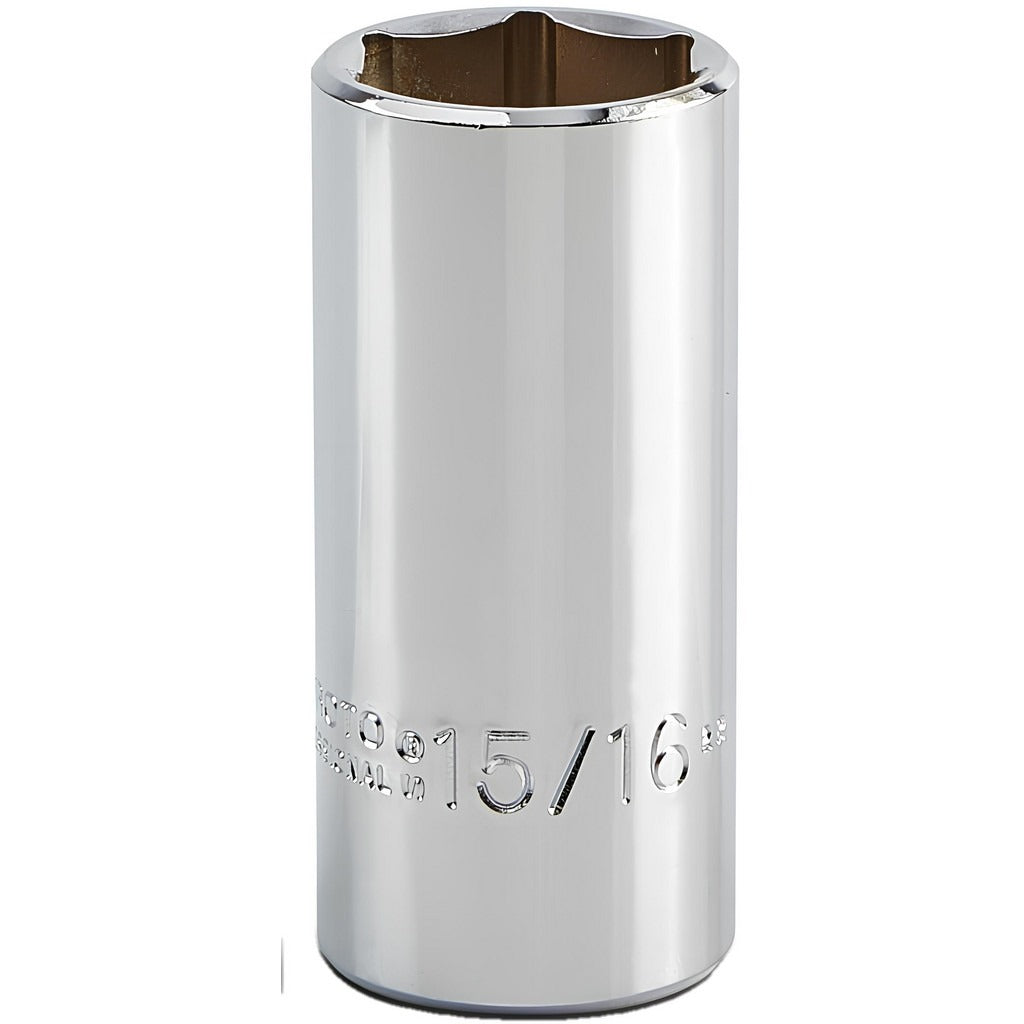 PROTO Proto J5030H Deep Hand Socket 15/16 in 3/8 Drive 6-point