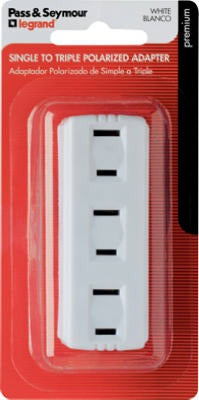 LEGRAND Pass Seymour 63WBPCC5 Triple Plug in Adapter 15A 125V 5 Pack