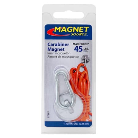 MASTER MAGNETICS Master Magnetics 07587 Neo Mag Carabiner Hook 45 lb (1 Pack)