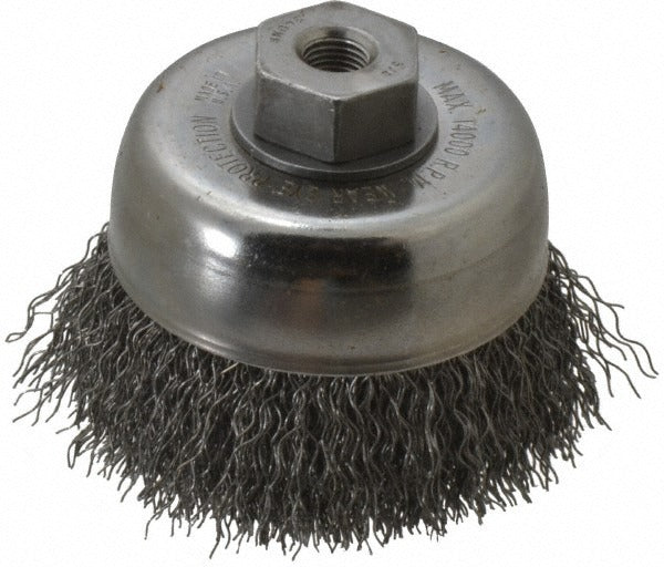 WEILER Weiler 93641 Cup Brush 3 in Steel Crimped 14000 Rpm