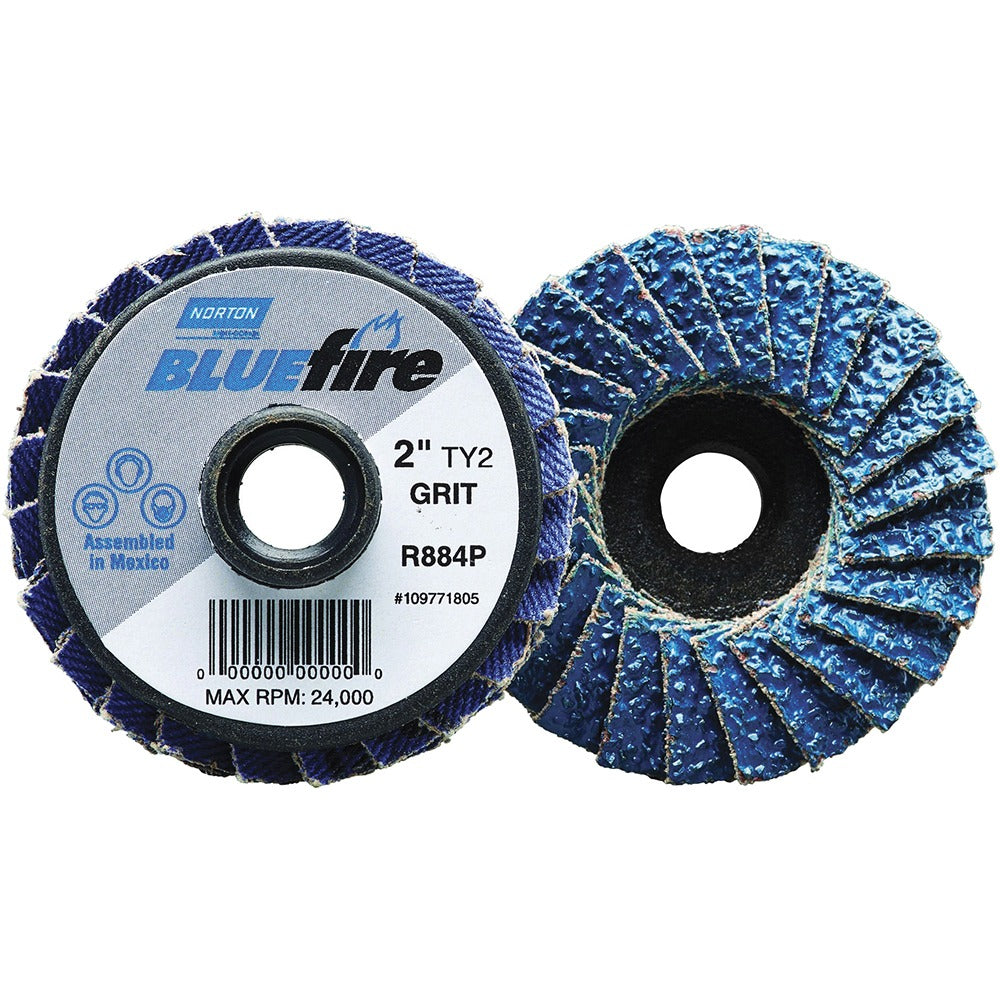NORTON Norton 77696090178 Flap Disc 80 Grit Type 27 2 Inch