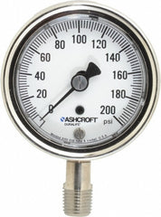 ASHCROFT Ashcroft 94330 Pressure Gauge 0-200 Psi 2.5 in Dial Npt