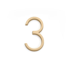 EMTEK Emtek 2833US4 Modern 3 House Number Satin Brass